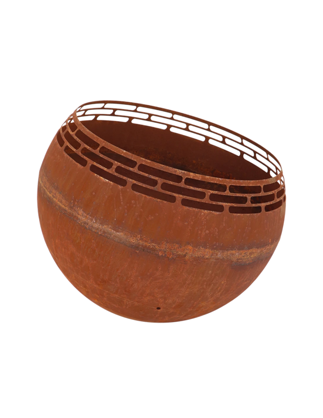 BRASERO BOULE ACIER ROUILLE 3 BRASERO BOULE ACIER ROUILLE