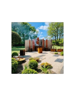 BRASERO OFYR CLASSIC 85 CORTENE -Barbecue Grillades Magasin brasero ofyr classic 85 plancha acier cortene pied 75cm 4