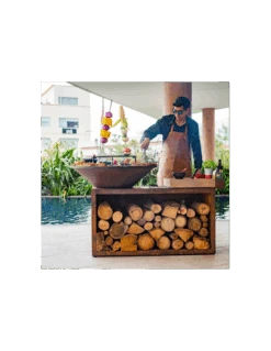 BRASERO OFYR ISLAND 100 CORTEN TECK 14 BRASERO OFYR ISLAND 100 CORTEN TECK -Barbecue Grillades Magasin brasero ofyr island 100 teck 5