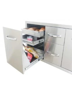 COMBO DOUBLE TIROIR DOUBLE PORTE (107CM) 10 COMBO DOUBLE TIROIR DOUBLE PORTE (107CM) -Barbecue Grillades Magasin combo double tiroir double porte 107cm 2