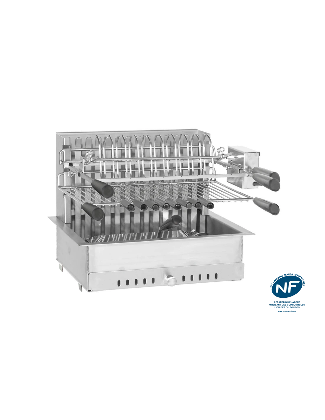 GRILLOIR A ENCASTRER OU A POSER 66CM + ROTISSERIE 8KG 3 GRILLOIR A ENCASTRER OU A POSER 66CM + ROTISSERIE 8KG