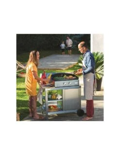 COMBO PLANCHA GAZ ALLURE 260 INOX+CHARIOT INOX