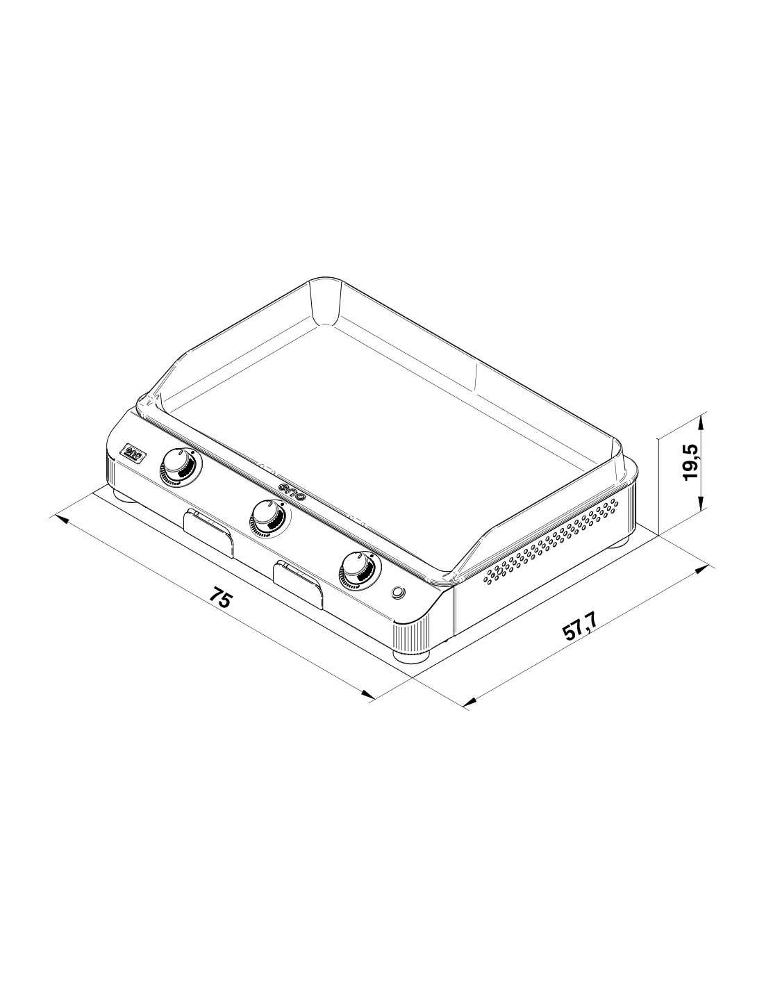 PLANCHA GAZ FUSION 75 GRIS CARGO - ENO 9 PLANCHA GAZ FUSION 75 GRIS CARGO - ENO – Image 7