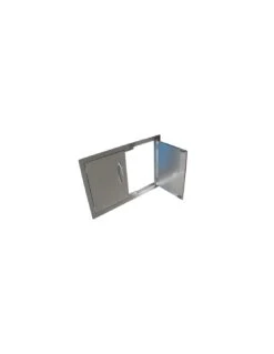 PORTE DOUBLE EN INOX GM- L106.8 X H 53.70 CM