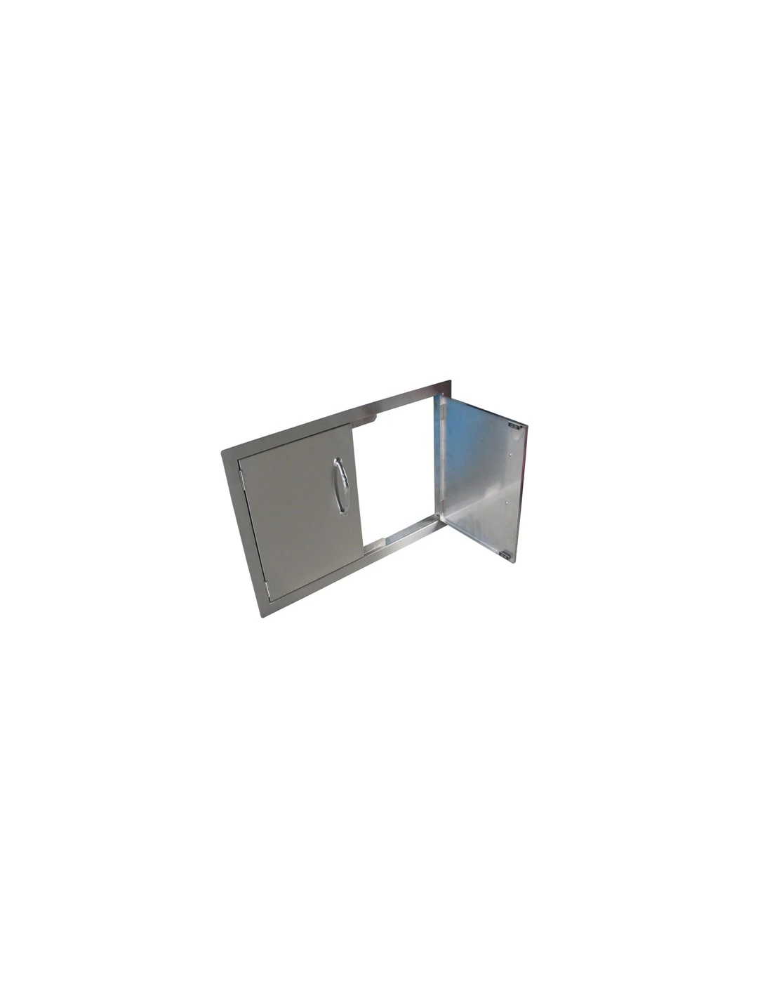 PORTE DOUBLE EN INOX PM -L76.30 X H53.70CM 3 PORTE DOUBLE EN INOX PM -L76.30 X H53.70CM