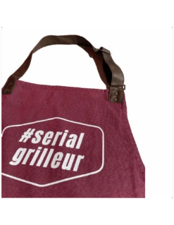 TABLIER SERIAL GRILLEUR ROUGE