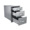 TIROIR TRIPLE INOX (l36CM) - SUNSTONE 1 TIROIR TRIPLE INOX (l36CM) - SUNSTONE -Barbecue Grillades Magasin tiroir triple 36cm